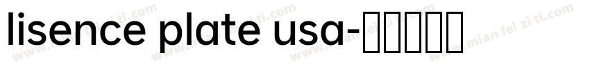 lisence plate usa字体转换